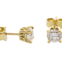 Brilliant cut diamond studs in 18 carat gold-Earrings-The Antique Ring Shop