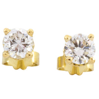 Brilliant cut diamond studs in 18 carat gold-Earrings-The Antique Ring Shop