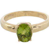 Peridot ring in 14 carat gold-Vintage Rings-The Antique Ring Shop