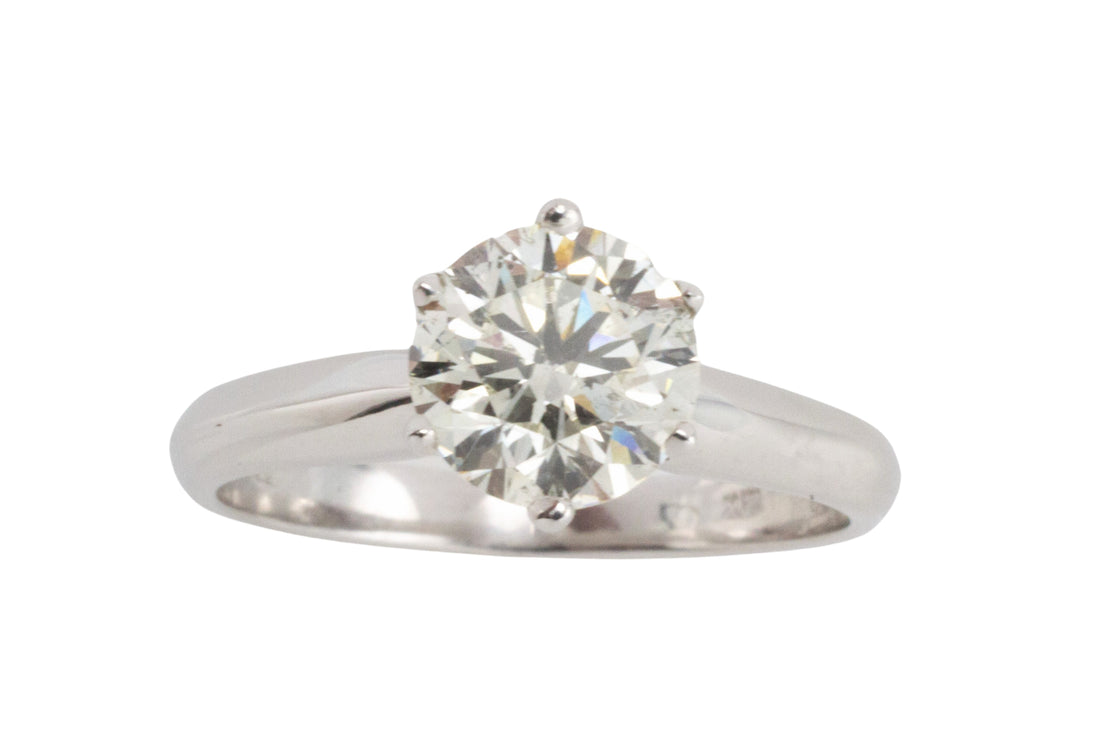 1.50 carat brilliant cut diamond solitaire ring-engagement rings-The Antique Ring Shop