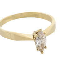 Vintage marquise diamond solitaire ring-engagement rings-The Antique Ring Shop