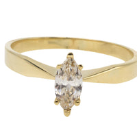 Vintage marquise diamond solitaire ring-engagement rings-The Antique Ring Shop