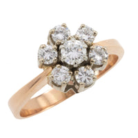 Vinatage diamond cluster ring-engagement rings-The Antique Ring Shop