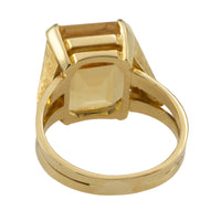 Citrine ring in 18 carat gold-Vintage Rings-The Antique Ring Shop