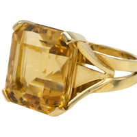 Citrine ring in 18 carat gold-Vintage Rings-The Antique Ring Shop