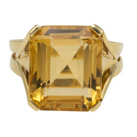 Citrine ring in 18 carat gold-Vintage Rings-The Antique Ring Shop