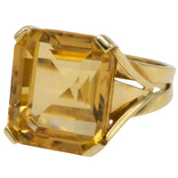 Citrine ring in 18 carat gold-Vintage Rings-The Antique Ring Shop