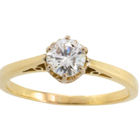 Vintage .65 carat brilliant cut diamond solitaire ring-engagement rings-The Antique Ring Shop