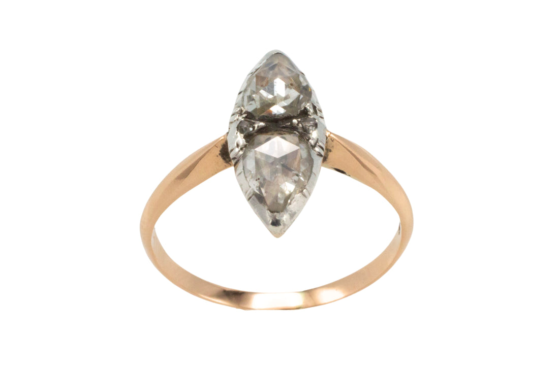 Rose diamond marquise ring-Antique rings-The Antique Ring Shop