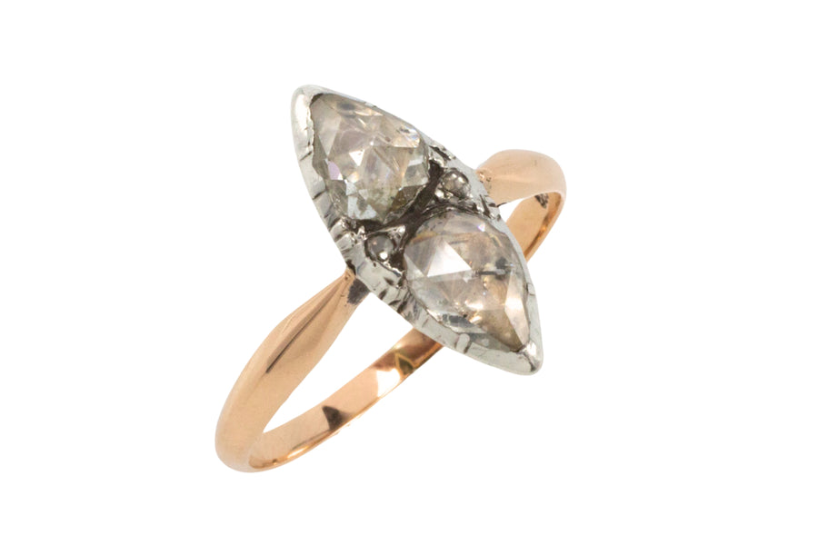 Rose diamond marquise ring-Antique rings-The Antique Ring Shop