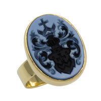 Vintage intaglio signet ring in 14 carat gold-gents rings-The Antique Ring Shop