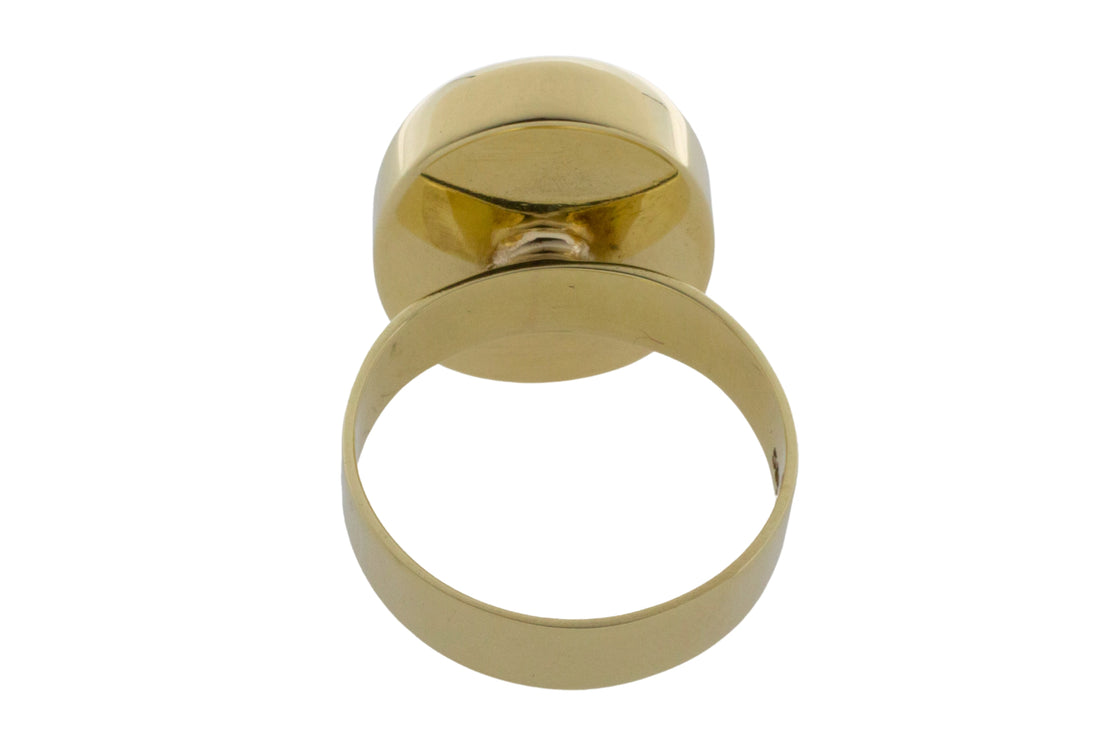 Vintage intaglio signet ring in 14 carat gold-gents rings-The Antique Ring Shop