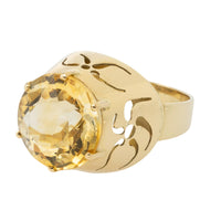 Vintage citrine ring in 14 carat gold-Vintage Rings-The Antique Ring Shop