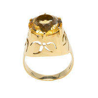 Vintage citrine ring in 14 carat gold-Vintage Rings-The Antique Ring Shop