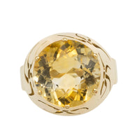 Vintage citrine ring in 14 carat gold-Vintage Rings-The Antique Ring Shop