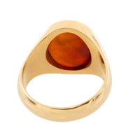 Carnelian signet ring in 18 carat gold-gents rings-The Antique Ring Shop