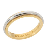 Tiffany & Co platinum and 18 carat gold band-wedding rings-The Antique Ring Shop