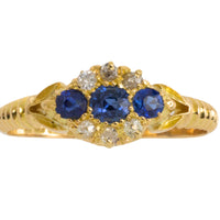 Edwardian sapphire and diamond ring from 1902-Antique rings-The Antique Ring Shop