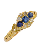 Edwardian sapphire and diamond ring from 1902-Antique rings-The Antique Ring Shop