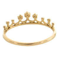 14 carat gold tiara ring with diamonds-Vintage Rings-The Antique Ring Shop