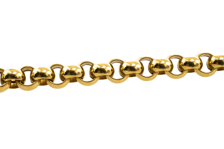 14 carat gold round link bracelet-Bracelets-The Antique Ring Shop