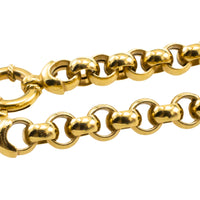 14 carat gold round link bracelet-Bracelets-The Antique Ring Shop