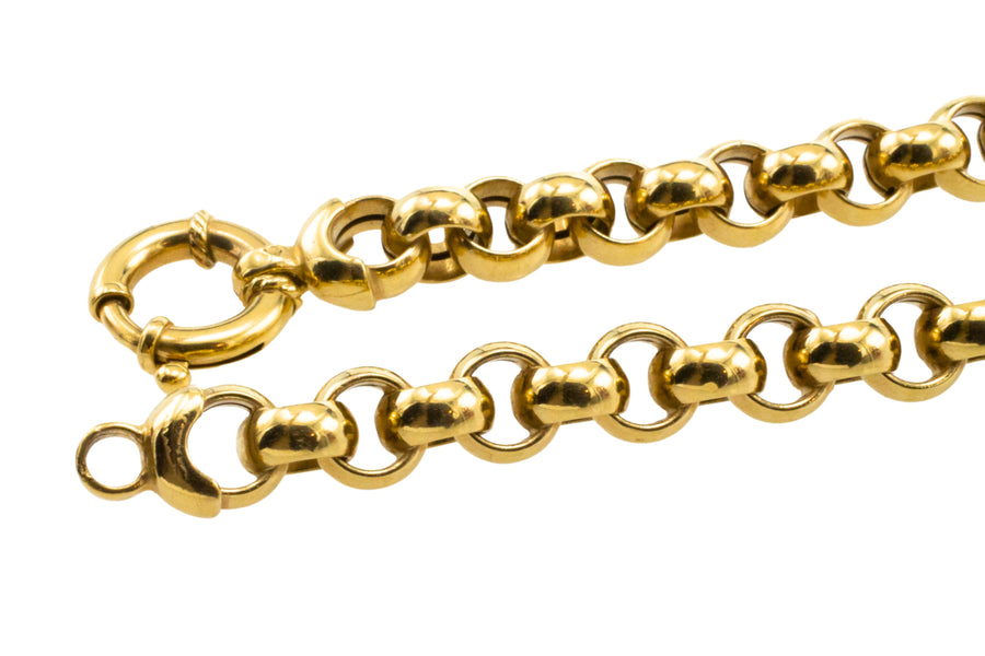 14 carat gold round link bracelet-Bracelets-The Antique Ring Shop