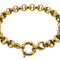 14 carat gold round link bracelet-Bracelets-The Antique Ring Shop