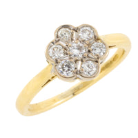 Vintage diamond flower cluster ring-The Antique Ring Shop