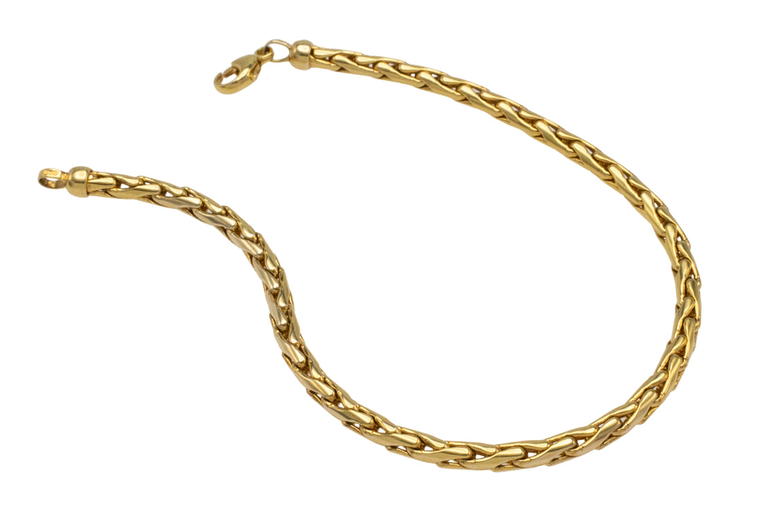 Foxtail bracelet in 14 carat gold-Bracelets-The Antique Ring Shop