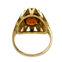 14 carat gold ring with madeira citrine-Vintage Rings-The Antique Ring Shop