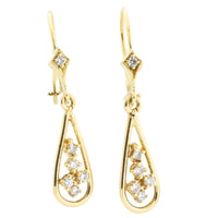 Diamond pendant earrings-The Antique Ring Shop