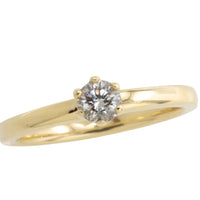 Diamond solitaire ring in 14 carat gold-engagement rings-The Antique Ring Shop