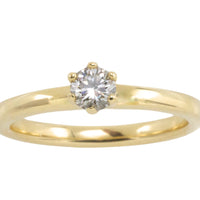 Diamond solitaire ring in 14 carat gold-engagement rings-The Antique Ring Shop