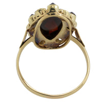 Garnet and rose diamond 14 carat gold ring-Vintage rings-The Antique Ring Shop