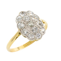 Edwardian old cut diamond cluster ring-Antique rings-The Antique Ring Shop