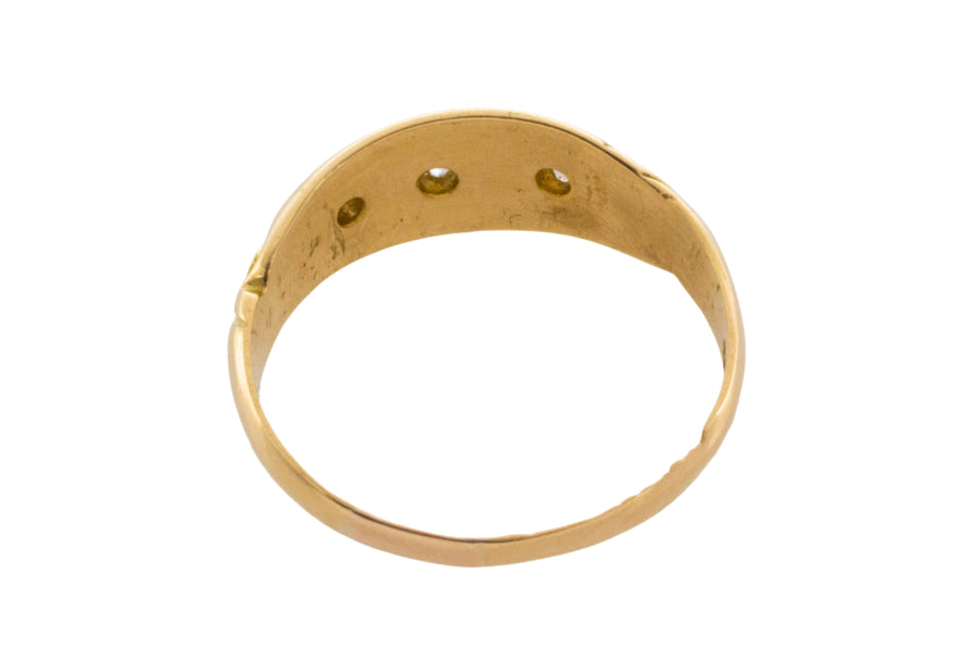 Victorian three stone diamond ring from 1899-The Antique Ring Shop