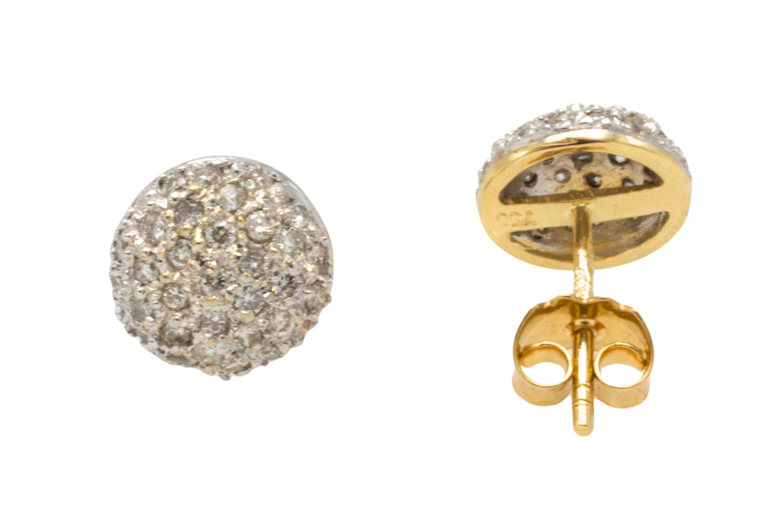 Diamond cluster studs in 18 carat gold-Earrings-The Antique Ring Shop