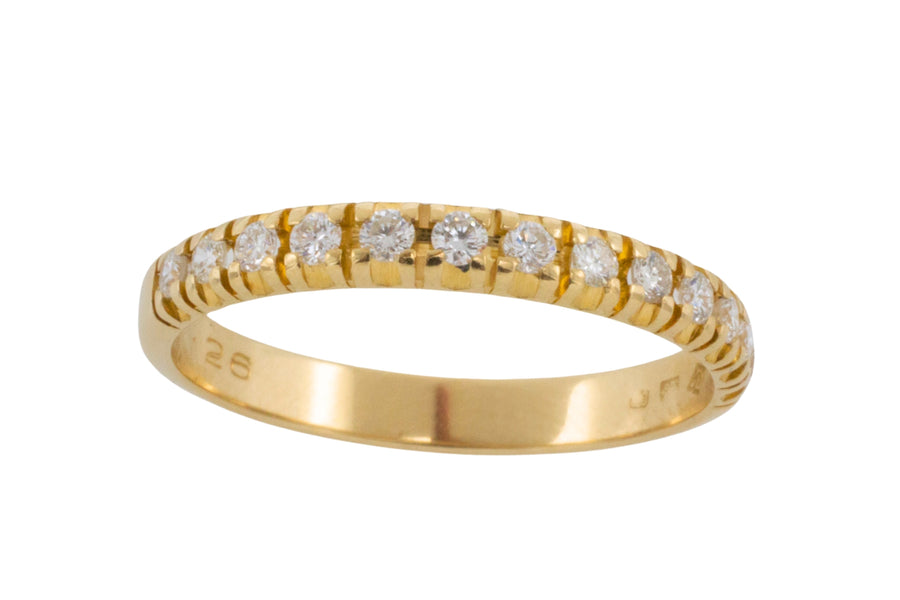 Half eternity band with brilliant cut diamonds-wedding rings-The Antique Ring Shop