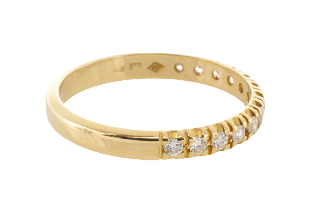 Half eternity band with brilliant cut diamonds-wedding rings-The Antique Ring Shop