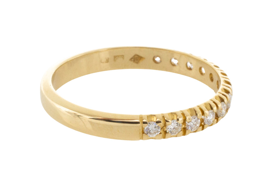 Half eternity band with brilliant cut diamonds-wedding rings-The Antique Ring Shop