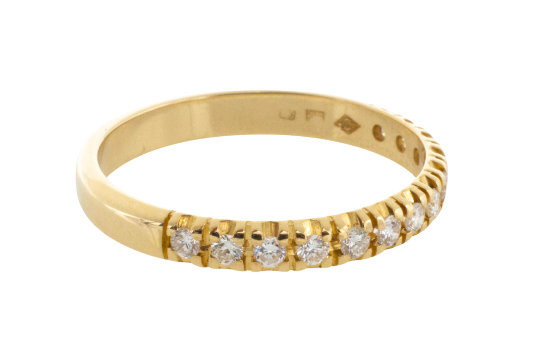 Half eternity band with brilliant cut diamonds-wedding rings-The Antique Ring Shop