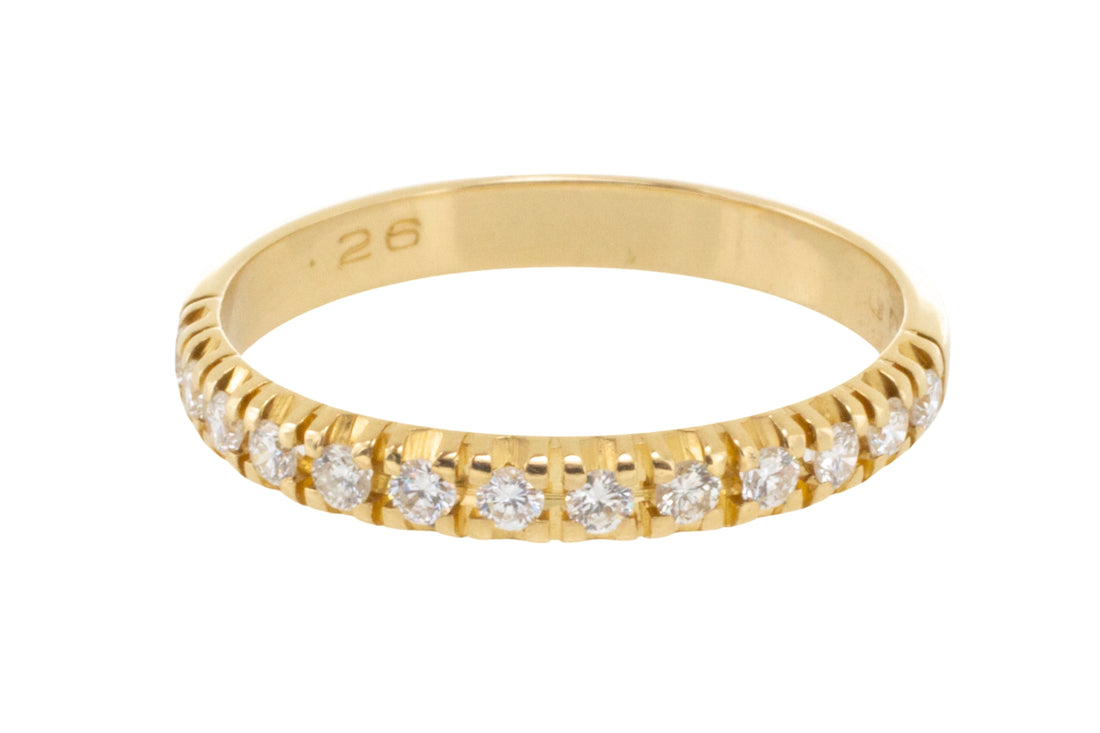 Half eternity band with brilliant cut diamonds-wedding rings-The Antique Ring Shop