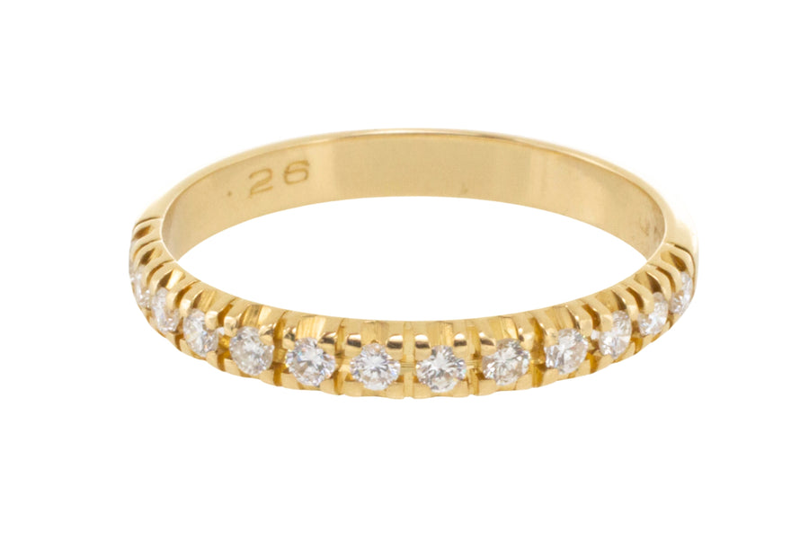 Half eternity band with brilliant cut diamonds-wedding rings-The Antique Ring Shop