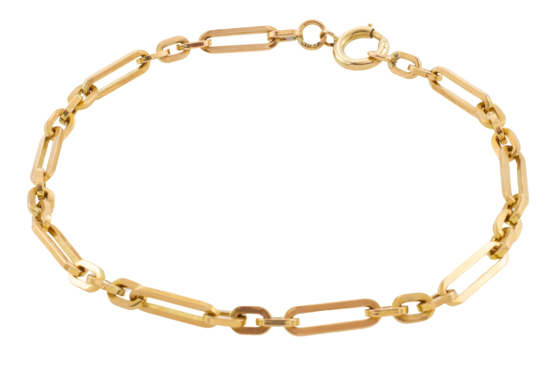 Vintage link bracelet in 18 carat gold-Bracelets-The Antique Ring Shop