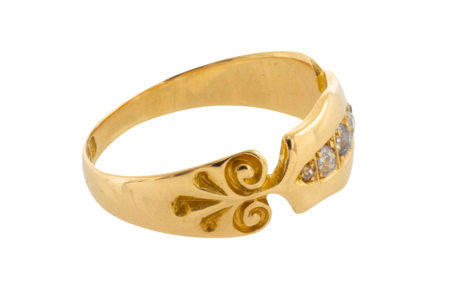 Edwardian five stone diamond ring from 1904-Antique rings-The Antique Ring Shop