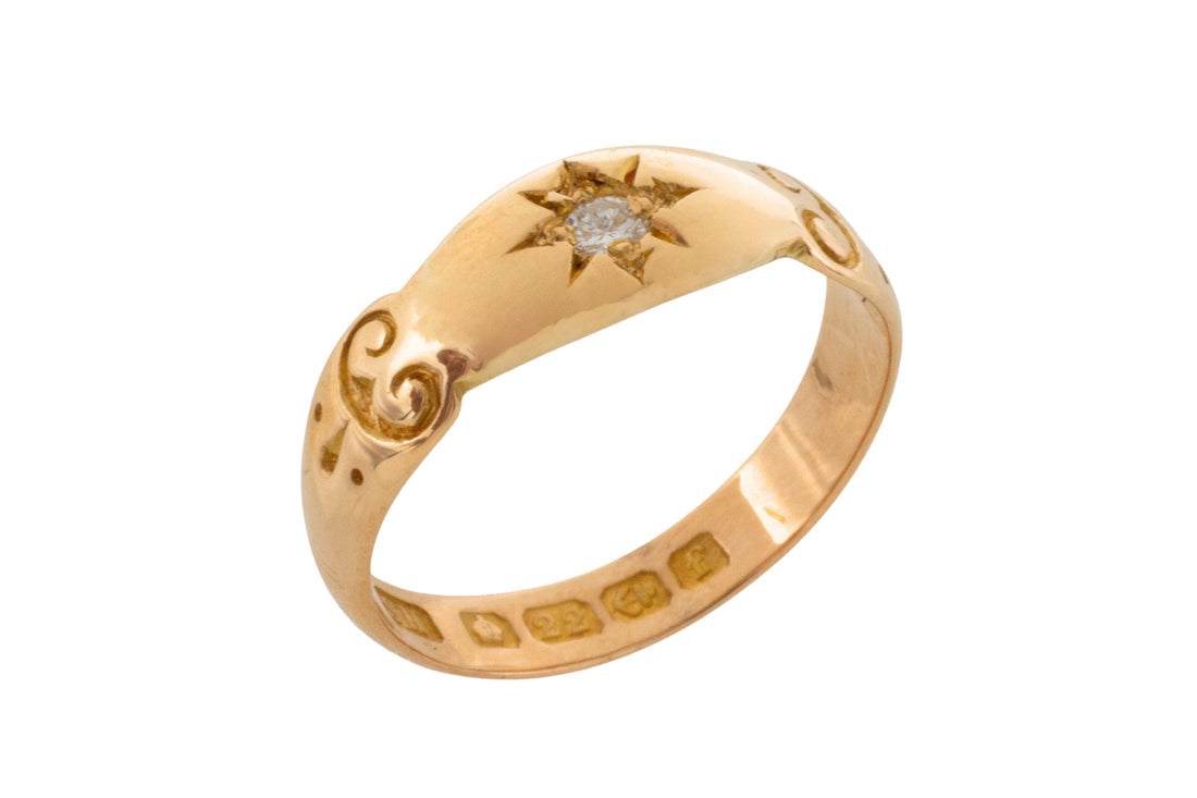 22 carat ring from Birmingham 1905-The Antique Ring Shop