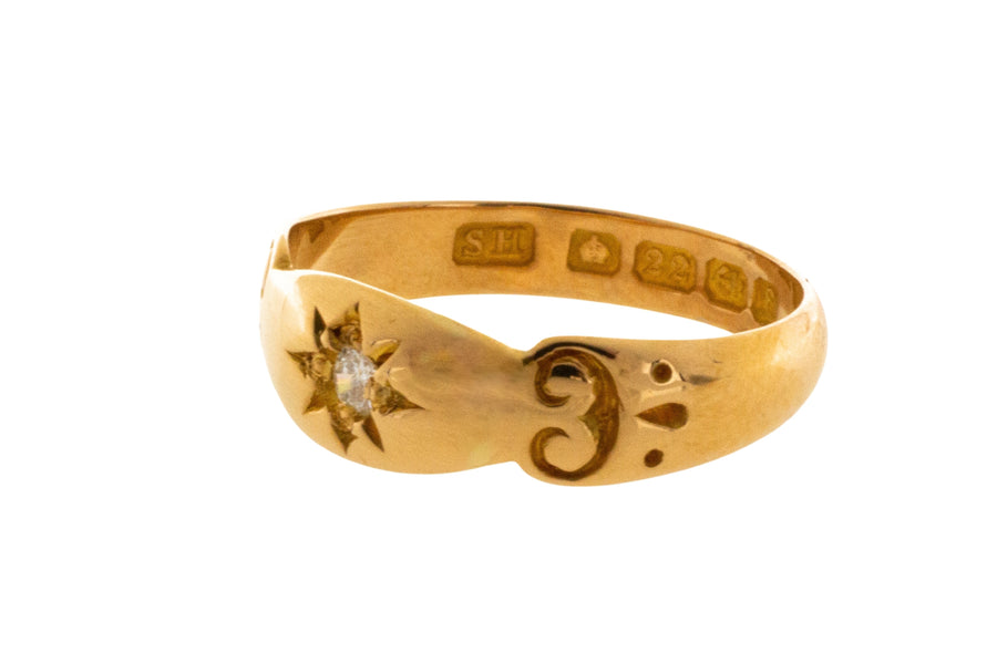 22 carat ring from Birmingham 1905-The Antique Ring Shop