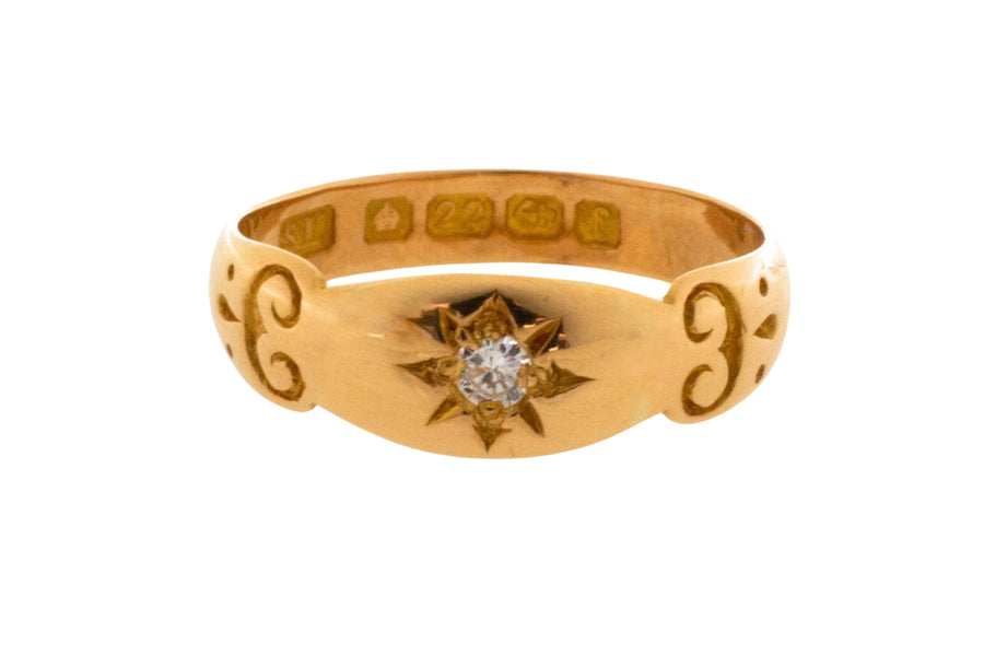 22 carat ring from Birmingham 1905-The Antique Ring Shop