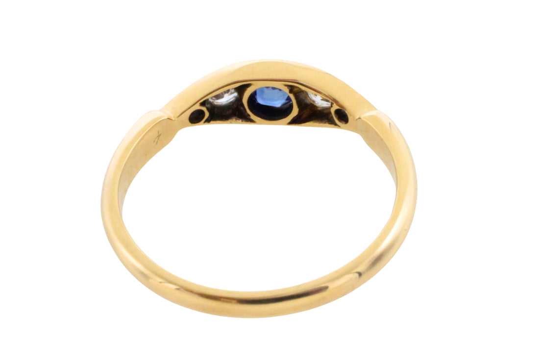 Edwardian sapphire and diamond ring-Antique rings-The Antique Ring Shop